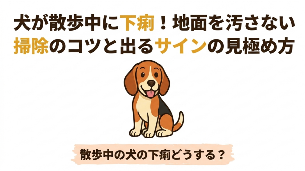 散歩中の突然の下痢、地面を汚してしまい焦った経験はありませんか？愛犬の「出すサイン」を事前に見極めるコツや、万が一の時に地面を汚さず処理する掃除術を伝授。愛犬との実体験をもとにした、スマートなマナーと対処法がわかります。

