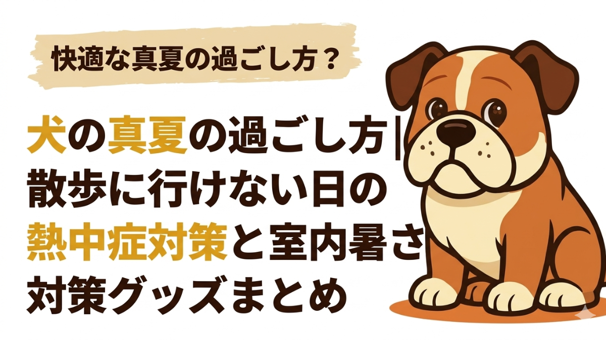 真夏の危険な暑さ、「今日も愛犬と散歩に行けなかった…」と罪悪感を持っていませんか？実は、無理な散歩は命に関わります。愛犬の安全第一！我が家も実践している、散歩を休んでも愛犬が元気に過ごせる「無理しない暑さ対策」と快適な室内での過ごし方を紹介します。